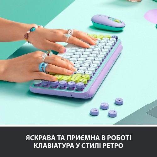 Купити Клавіатура Logitech POP Keys Wireless GX Brown (920-010736) Daydream Mint - ціна в Києві, Львові, Вінниці, Хмельницькому, Франківську, Україні | інтернет-магазин TELEMART.UA фото