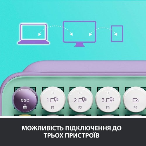 Купити Клавіатура Logitech POP Keys Wireless GX Brown (920-010736) Daydream Mint - ціна в Києві, Львові, Вінниці, Хмельницькому, Франківську, Україні | інтернет-магазин TELEMART.UA фото