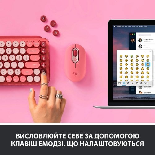 Купить Клавиатура Logitech POP Keys Wireless GX Brown (920-010737) Heartbreaker Rose - цена в Харькове, Киеве, Днепре, Одессе
в интернет-магазине Telemart фото