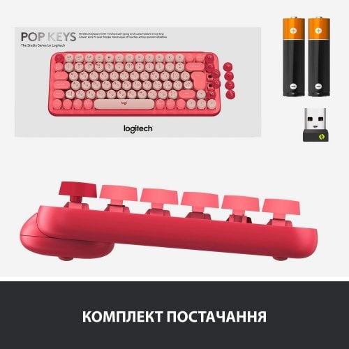 Купить Клавиатура Logitech POP Keys Wireless GX Brown (920-010737) Heartbreaker Rose - цена в Харькове, Киеве, Днепре, Одессе
в интернет-магазине Telemart фото