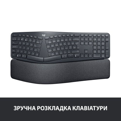 Купить Клавиатура Logitech ERGO K860 (920-010108) Graphite - цена в Харькове, Киеве, Днепре, Одессе
в интернет-магазине Telemart фото