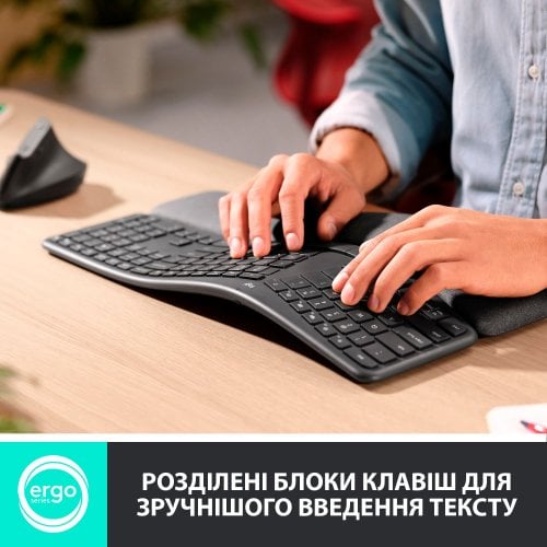 Купить Клавиатура Logitech ERGO K860 (920-010108) Graphite - цена в Харькове, Киеве, Днепре, Одессе
в интернет-магазине Telemart фото