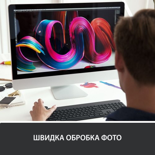 Клавиатура Logitech CRAFT Wireless (920-008504) Black купить в Украине: Киев, Днепр, Харьков, Одесса  | Низкая цена, отзывы, характеристики от TELEMART фото