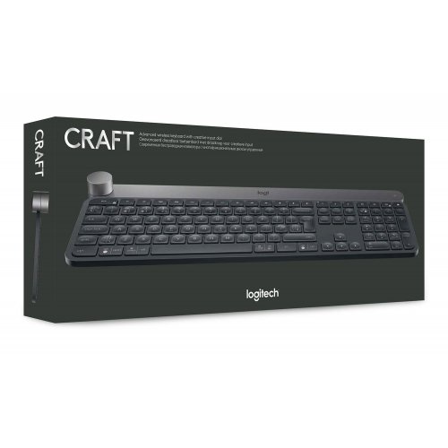 Клавиатура Logitech CRAFT Wireless (920-008504) Black купить в Украине: Киев, Днепр, Харьков, Одесса  | Низкая цена, отзывы, характеристики от TELEMART фото
