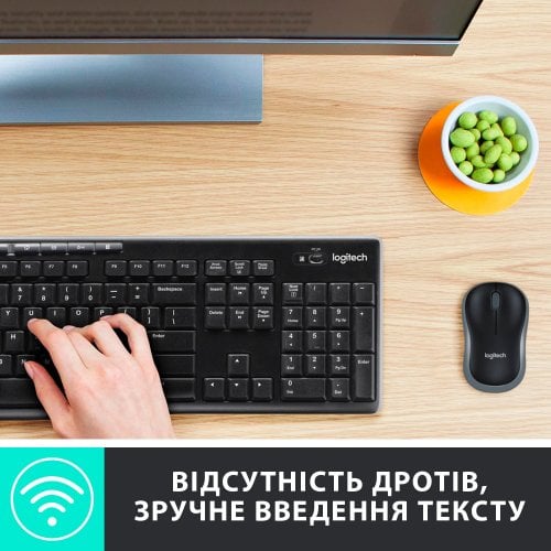 Купити Комплект Logitech MK270 Wireless Combo (920-004508) Black - ціна в Києві, Львові, Вінниці, Хмельницькому, Франківську, Україні | інтернет-магазин TELEMART.UA фото