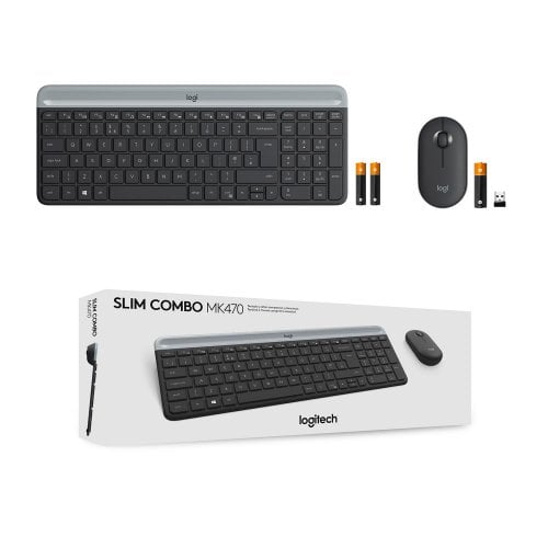 Купити Комплект Logitech MK470 Slim Wireless Combo (920-009204) Graphite - ціна в Києві, Львові, Вінниці, Хмельницькому, Франківську, Україні | інтернет-магазин TELEMART.UA фото