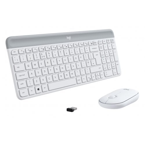 Купити Комплект Logitech MK470 Slim Wireless Combo (920-009205) Off-White - ціна в Києві, Львові, Вінниці, Хмельницькому, Франківську, Україні | інтернет-магазин TELEMART.UA фото