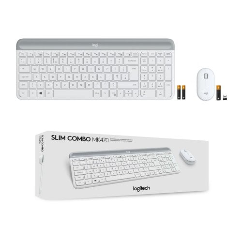 Купити Комплект Logitech MK470 Slim Wireless Combo (920-009205) Off-White - ціна в Києві, Львові, Вінниці, Хмельницькому, Франківську, Україні | інтернет-магазин TELEMART.UA фото