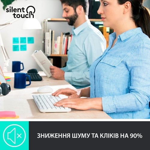 Купити Комплект Logitech MK295 Silent Wireless Combo (920-009824) Off-White - ціна в Києві, Львові, Вінниці, Хмельницькому, Франківську, Україні | інтернет-магазин TELEMART.UA фото