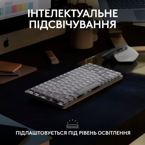 Купить Клавиатура Logitech MX Keys Mini For Mac Wireless Illuminated (920-010837) Space Gray - цена в Харькове, Киеве, Днепре, Одессе
в интернет-магазине Telemart фото