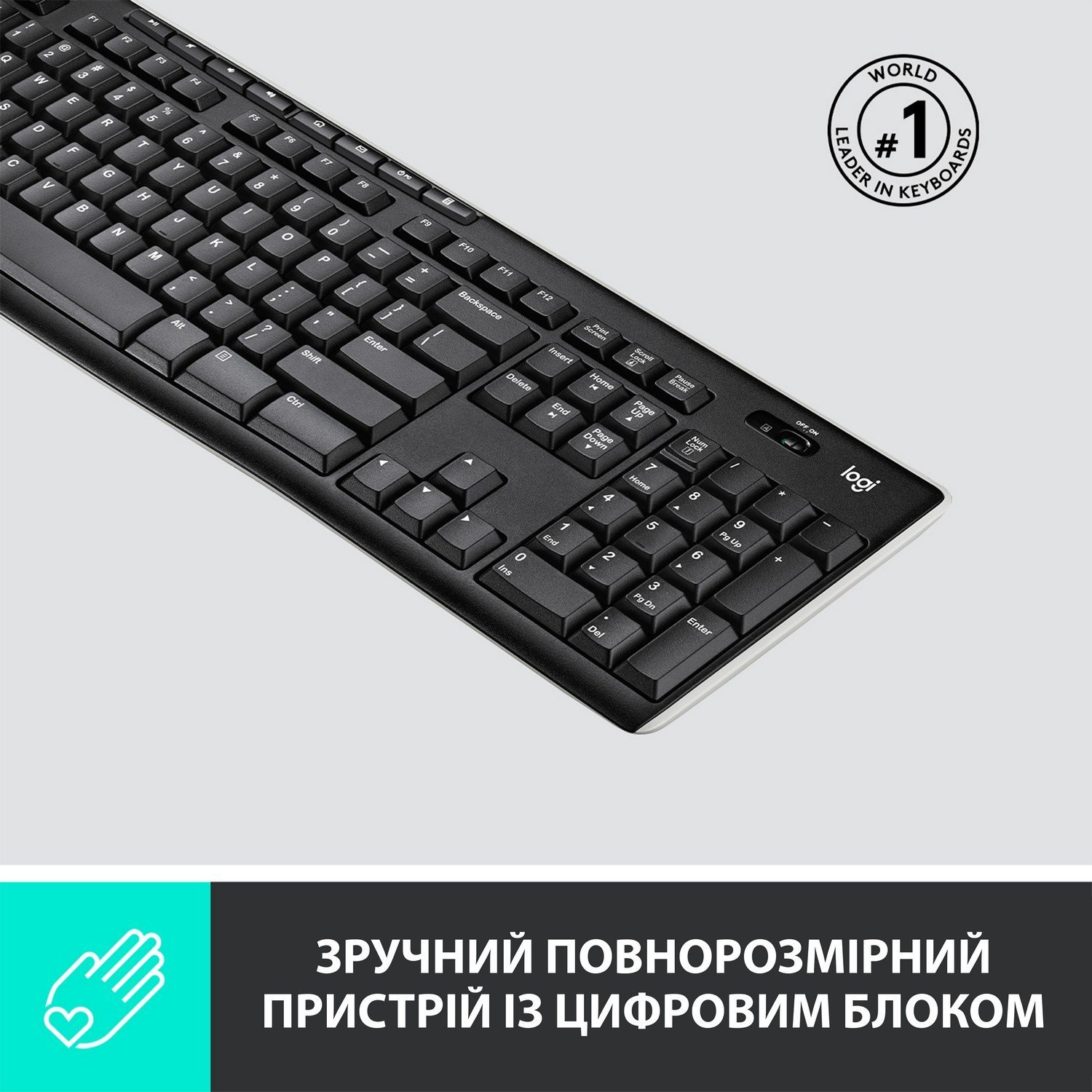 Купить Клавиатура Logitech K270 Wireless (920-003738) Black - цена в  Харькове, Киеве, Днепре, Одессе в интернет-магазине Telemart