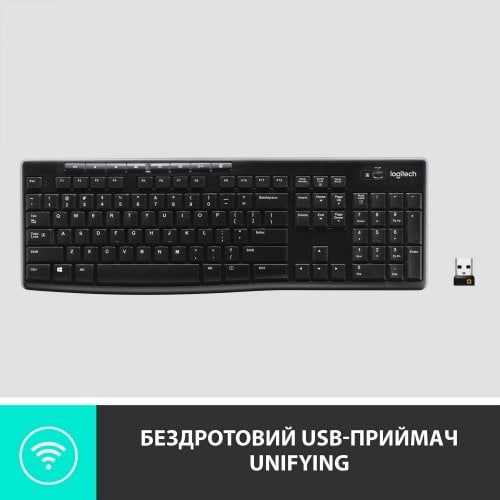 Купить Клавиатура Logitech K270 Wireless (920-003738) Black - цена в Харькове, Киеве, Днепре, Одессе
в интернет-магазине Telemart фото