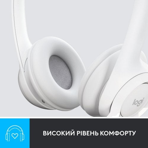 Купити Навушники Logitech H390 (981-001286) Off-White - ціна в Києві, Львові, Вінниці, Хмельницькому, Франківську, Україні | інтернет-магазин TELEMART.UA фото