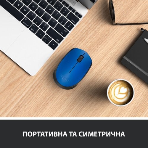 Купити Миша Logitech Wireless Mouse M171 Blue - ціна в Києві, Львові, Вінниці, Хмельницькому, Франківську, Україні | інтернет-магазин TELEMART.UA фото