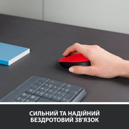 Купить Мышка Logitech Wireless Mouse M171 Red - цена в Харькове, Киеве, Днепре, Одессе
в интернет-магазине Telemart фото