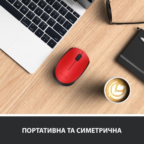 Купить Мышка Logitech Wireless Mouse M171 Red - цена в Харькове, Киеве, Днепре, Одессе
в интернет-магазине Telemart фото