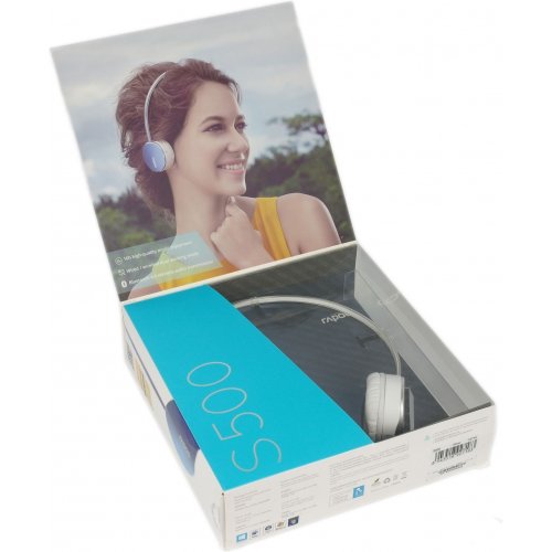 Купить Наушники Rapoo Bluetooth Stereo Headset S500 Blue - цена в Харькове, Киеве, Днепре, Одессе
в интернет-магазине Telemart фото