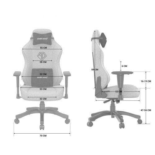 Ігрове крісло Anda Seat Phantom 3 L (AD18Y-06-B-PV/C-B01) Black купити в Україні: Київ, Львів, Хмельницький, Тернопіль, Івано-Франківськ | Низька ціна, відгуки, характеристики від TELEMART фото
