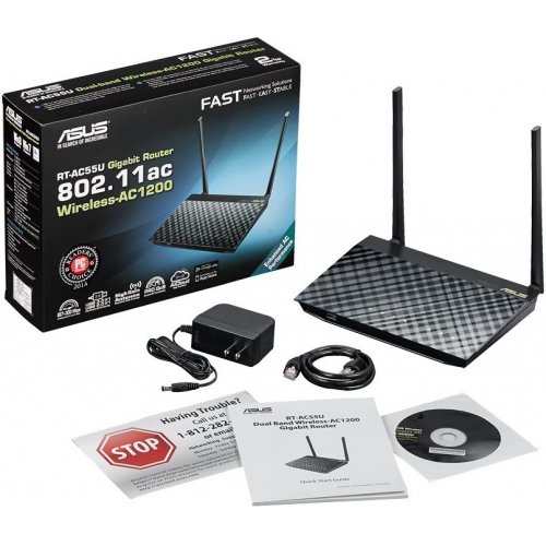 Купить Wi-Fi роутер Asus RT-AC55U - цена в Харькове, Киеве, Днепре, Одессе
в интернет-магазине Telemart фото
