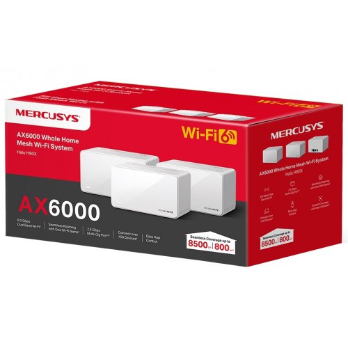 Wi-Fi роутер Mercusys Halo H90X (3-pack) купити в Україні | Telemart фото