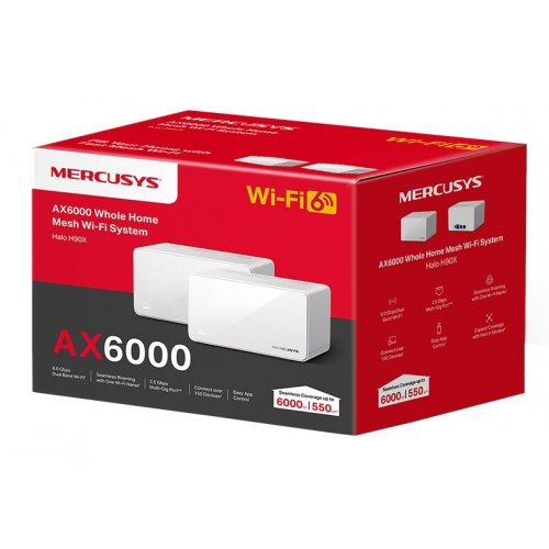 Wi-Fi роутер Mercusys Halo H90X (2-pack) купити в Україні | Telemart фото