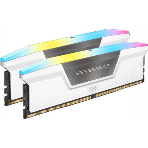 Photo RAM Corsair DDR5 32GB (2x16GB) 6000Mhz Vengeance RGB White (CMH32GX5M2B6000C40W)