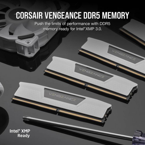 Фото ОЗП Corsair DDR5 32GB (2x16GB) 5600Mhz Vengeance White (CMK32GX5M2B5600C36W)