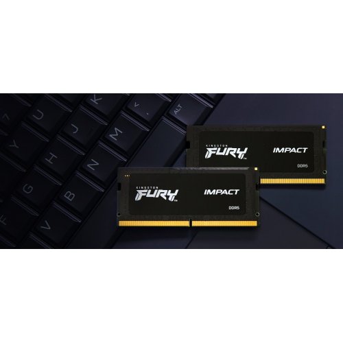 ОЗП Kingston SODIMM DDR5 64GB (2x32GB) 4800Mhz FURY Impact Black (KF548S38IBK2-64) купити з перевіркою сумісності: огляд, характеристики, ціна у Києві, Львові, Вінниці, Хмельницькому, Івано-Франківську, Україні | інтернет-магазин TELEMART.UA фото