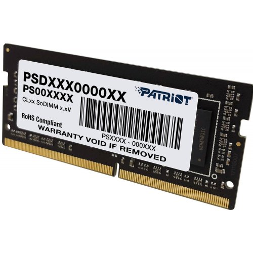 Купить ОЗУ Patriot SODIMM DDR4 16GB 3200Mhz Signature Line (PSD416G32002S) с проверкой совместимости: обзор, характеристики, цена в Киеве, Днепре, Одессе, Харькове, Украине | интернет-магазин TELEMART.UA фото