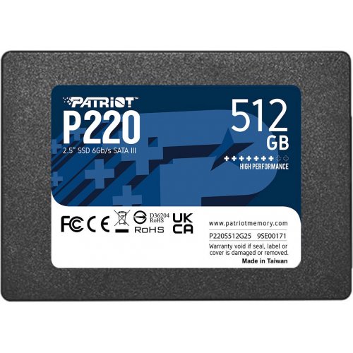 Photo SSD Drive Patriot P220 TLC 512GB 2.5