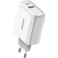 Мережевий зарядний пристрій Ugreen CD170 USB + USB Type-C 38W (60468) White