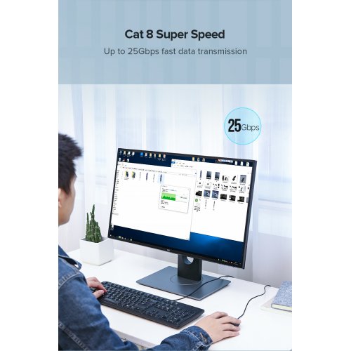 Купить Патч-корд Ugreen NW121 Ethernet Cat8 S/FTP 1m (70327) Black - цена в Харькове, Киеве, Днепре, Одессе
в интернет-магазине Telemart фото