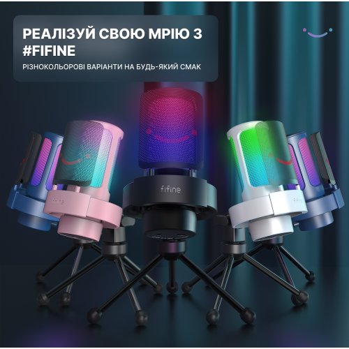 Купити Мікрофон Fifine A8V (A8V) Black - ціна в Києві, Львові, Вінниці, Хмельницькому, Франківську, Україні | інтернет-магазин TELEMART.UA фото