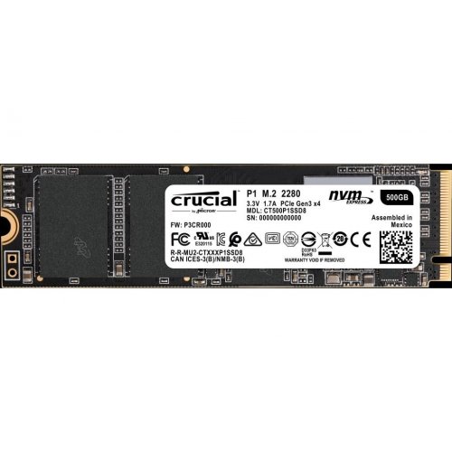 Продать Seller recertified SSD-диск Crucial P1 3D NAND 500GB M.2 (2280 PCI-E) NVMe x4 (CT500P1SSD8) (ресурс 50-90%) по Trade-In интернет-магазине Телемарт - Киев, Днепр, Украина фото