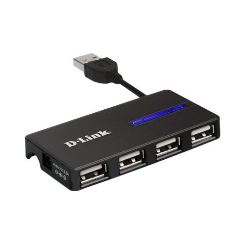 Купити USB-хаб D-Link DUB-104 с БП - ціна в Києві, Львові, Вінниці, Хмельницькому, Франківську, Україні | інтернет-магазин TELEMART.UA фото