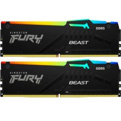 Фото Kingston DDR5 16GB (2x8GB) 6000Mhz FURY Beast RGB (KF560C36BBEAK2-16)