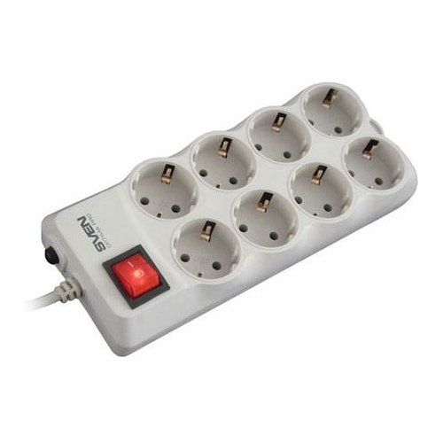 Мережевий фільтр SVEN Optima Pro 3m 8 розеток купити в Україні: Київ, Львів, Хмельницький, Тернопіль, Івано-Франківськ | Низька ціна, відгуки, характеристики від TELEMART фото