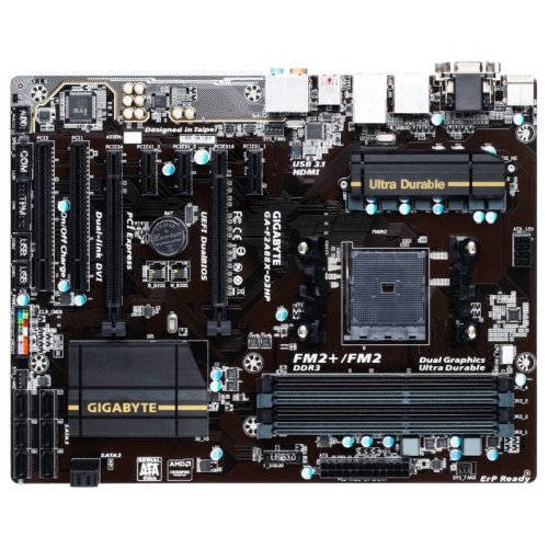 Продать Материнская плата Gigabyte GA-F2A88X-D3HP (FM2+, AMD A88X) по Trade-In интернет-магазине Телемарт - Киев, Днепр, Украина фото