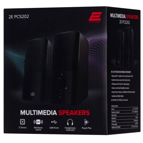 Купить Акустическая система 2E PCS202 (2E-PCS202BK) Black - цена в Харькове, Киеве, Днепре, Одессе
в интернет-магазине Telemart фото