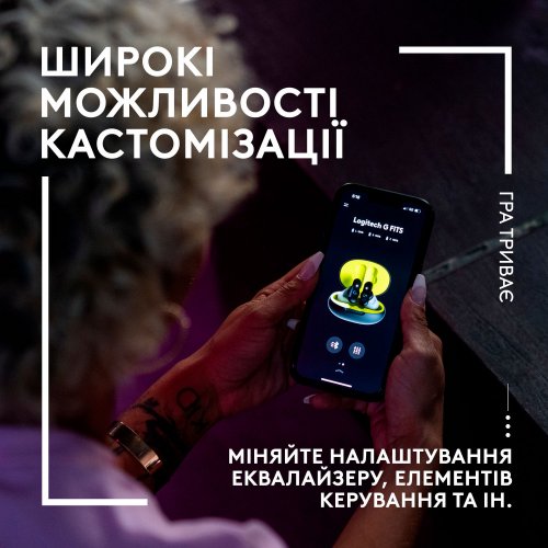 Купить Наушники Logitech FITS True Wireless Gaming Earbuds (985-001182) Black - цена в Харькове, Киеве, Днепре, Одессе
в интернет-магазине Telemart фото