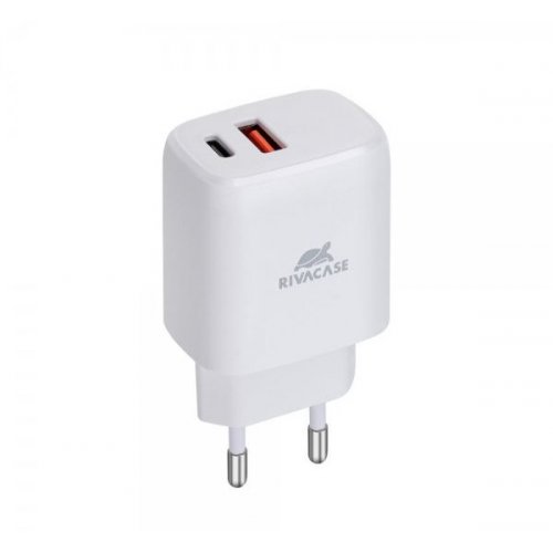 Купить Сетевое зарядное устройство Rivacase PS4192 W00 USB + USB Type-C 20W White - цена в Харькове, Киеве, Днепре, Одессе
в интернет-магазине Telemart фото