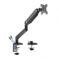 LUMI Single Monitor Premium Aluminum Spring-Assisted Monitor Arm with 3.0 USB Cables Included (LDT53-C012U)