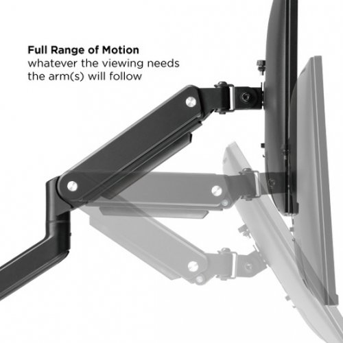 LUMI Single Monitor Premium Aluminum Spring-Assisted Monitor Arm with 3.0 USB Cables Included (LDT53-C012U) купити в Україні: Київ, Львів, Хмельницький, Тернопіль, Івано-Франківськ | Низька ціна, відгуки, характеристики від TELEMART фото