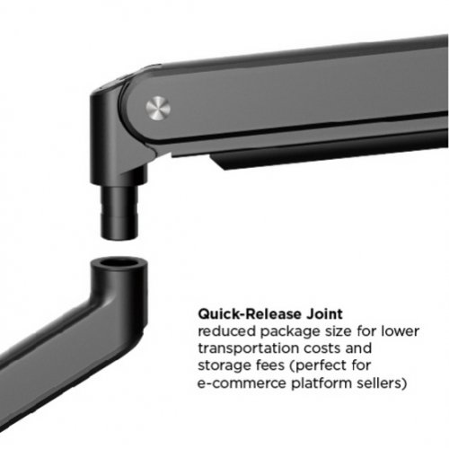 LUMI Single Monitor Premium Aluminum Spring-Assisted Monitor Arm with 3.0 USB Cables Included (LDT53-C012U) купити в Україні: Київ, Львів, Хмельницький, Тернопіль, Івано-Франківськ | Низька ціна, відгуки, характеристики від TELEMART фото