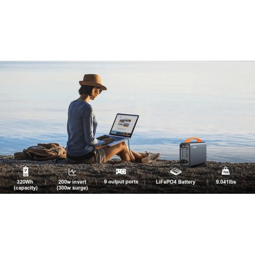 Зарядна станція CTECHi GT200 Pro Portable Power Station 240W 320Wh купити в Україні: Київ, Львів, Хмельницький, Тернопіль, Івано-Франківськ | Низька ціна, відгуки, характеристики від TELEMART фото