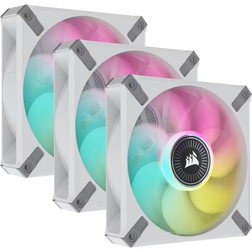 

Corsair iCUE ML120 RGB ELITE Premium 120mm PWM Triple Fan with Lighting Node (CO-9050117-WW) White