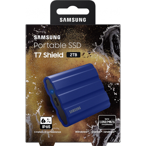 SAMSUNG - SSD externe - T7 Bleu - 2To - USB Type C (MU-PC2T0H/WW