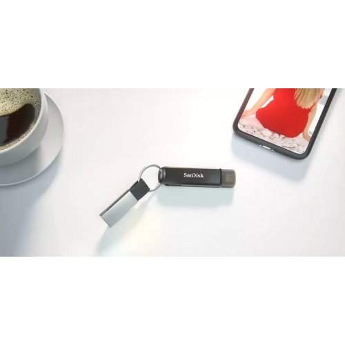 Купити Накопичувач SanDisk iXpand Flash Drive Luxe 64GB USB-C + Lightning (SDIX70N-064G-GN6NN) - ціна в Києві, Львові, Вінниці, Хмельницькому, Франківську, Україні | інтернет-магазин TELEMART.UA фото