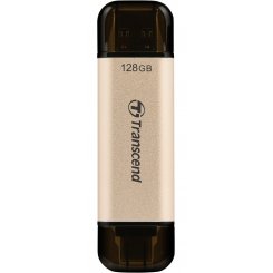 Накопитель Transcend JetFlash 930C 128GB USB + USB Type-C (TS128GJF930C) Gold/Black