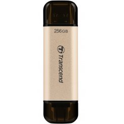 Накопичувач Transcend JetFlash 930C 256GB USB + USB Type-C (TS256GJF930C) Gold/Black